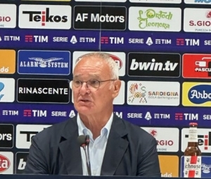 Claudio Ranieri, durante la conferenza stampa post gara 