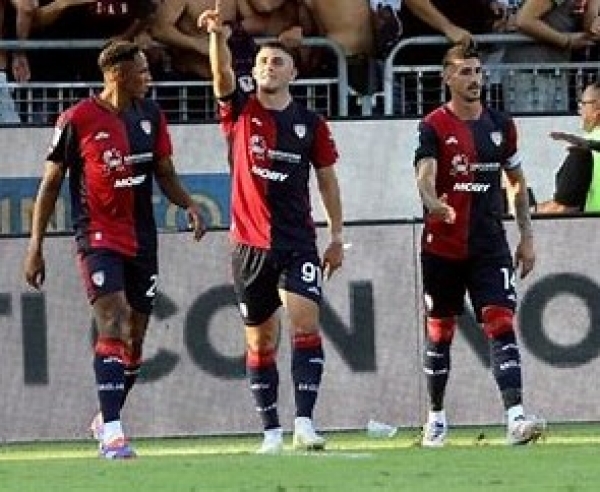 L'esultanza di Piccoli, match winner al Brianteo