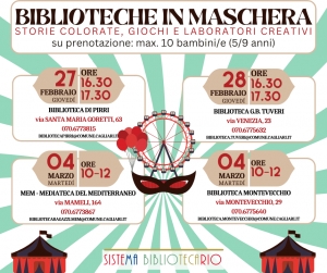 Biblioteche in Maschera a Cagliari, il Carnevale dedicato ai piccoli lettori