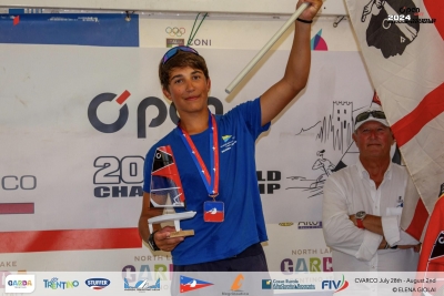 Il velista cagliaritano Antonio Simbula terzo al campionato del mondo Open Skiff al Garda