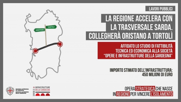 Trasversale sarda Oristano-Tortolì, ok alla progettazione della strada da 450 milioni
