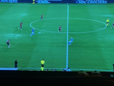Una fase di Napoli-Cagliari