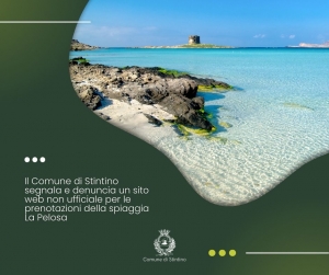 Il Comune di Stintino segnala e denuncia un sito web non ufficiale per le prenotazioni della spiaggia La Pelosa