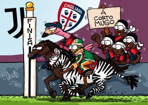 Juventus-Cagliari, la vignetta di Frédéric Art